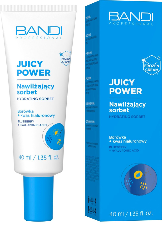 Bandi Juicy Power Limited Edition Nawilżający Lekki Owocowy Sorbet w Kremie dla Każdego Rodzaju Skóry 40ml Best Before 31.10.25