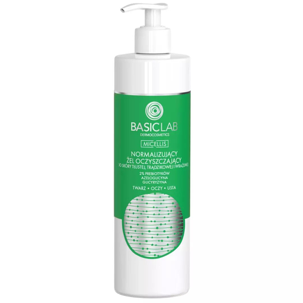 BasicLab Luxury Hydrating Cleansing Gel for Oily, Acne-Prone & Sensitive Skin  300ml