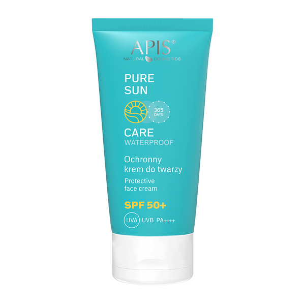 Apis Pure Sun Waterproof Protective Face Cream SPF 50 UVA UVB for All Skin Types 50ml