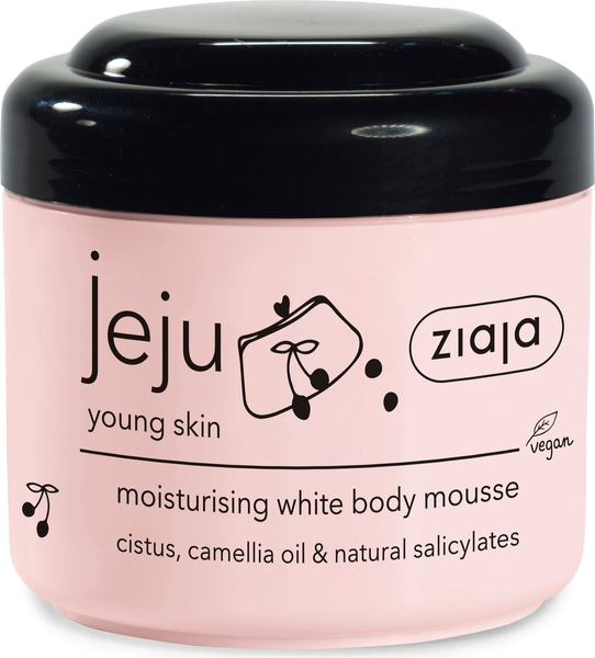 Ziaja Jeju Young Skin Aktywnie Nawilżający Biały Mus do Ciała z Nutą Mango Kokosa i Papai 200ml