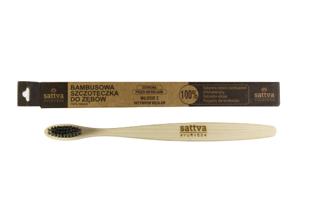 Sattva Ayurveda Bamboo Toothbrush Medium 1 Piece