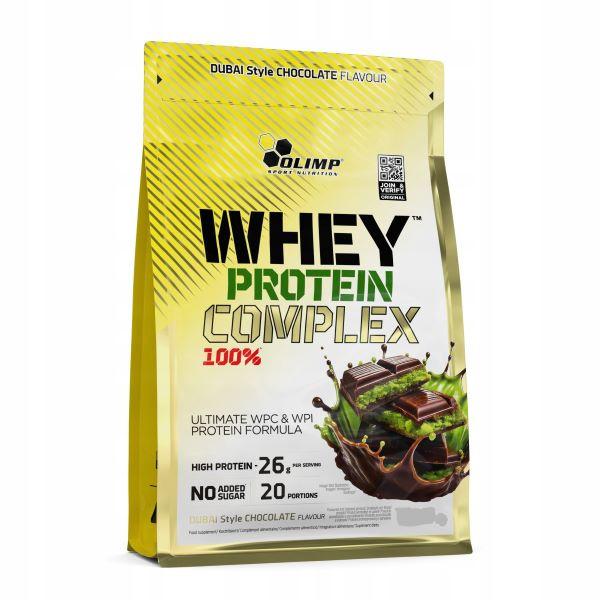 Olimp Nutrition Whey Protein Complex 100% Protein Supplement for Muscle Mass Growth Dubai Style Chocolate 600g