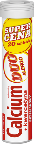 Calcium Duo Alergum with Quercetin Supporting Functioning of Body 20 Tablets