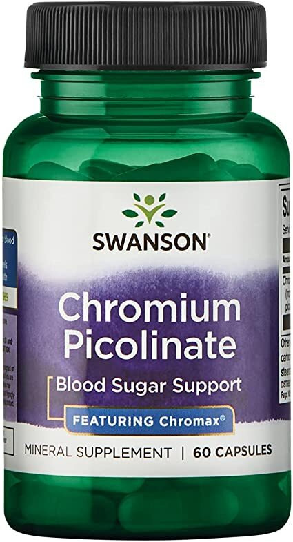 Swanson Chromium Picolinate Featuring Chromax 200mcg Chrom 60 Kapsułek
