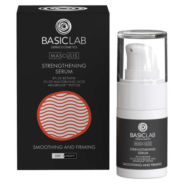 BasicLab Dermocosmetics Masculis Strengthening Face Serum With Argireline Peptide 15 ml