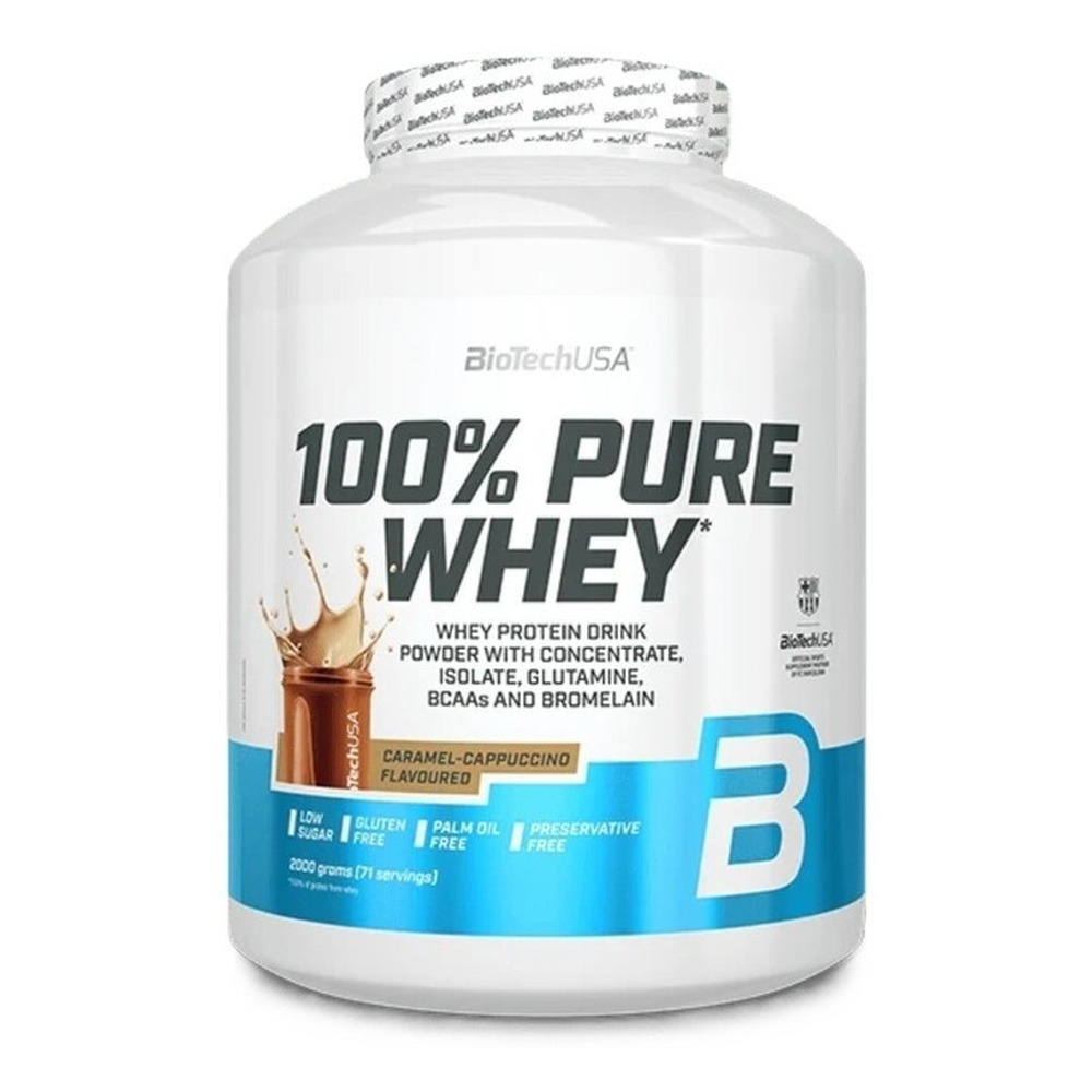 BioTechUSA 100% Pure Whey Białko serwatkowe, Karmel i cappuccino 2000g