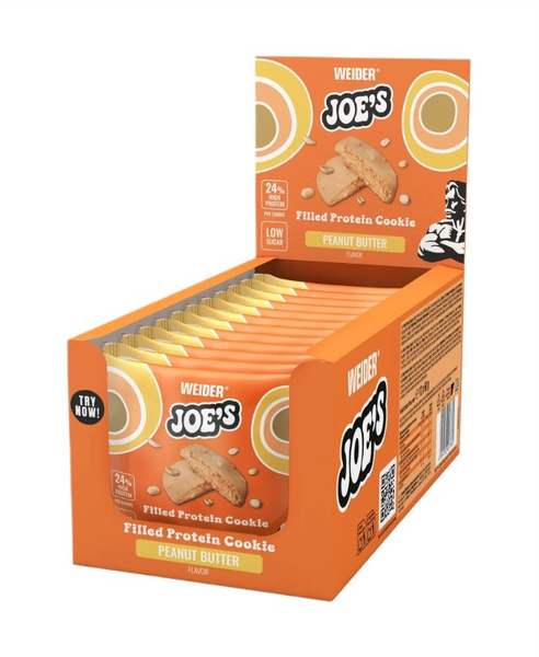 Weider Filled Protein Cookie, Peanut Butter - 12 x 60g