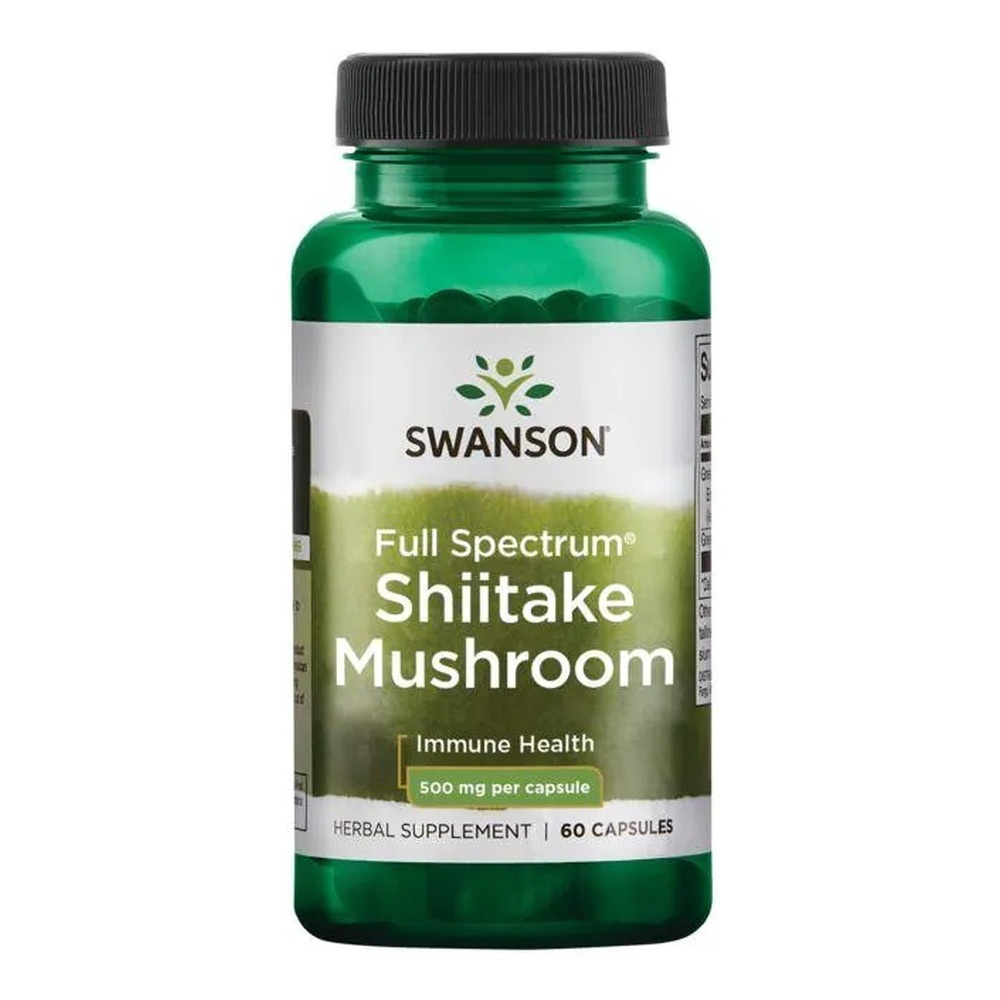 Swanson Full Spectrum Shiitake Mushroom 500mg 60 Capsules