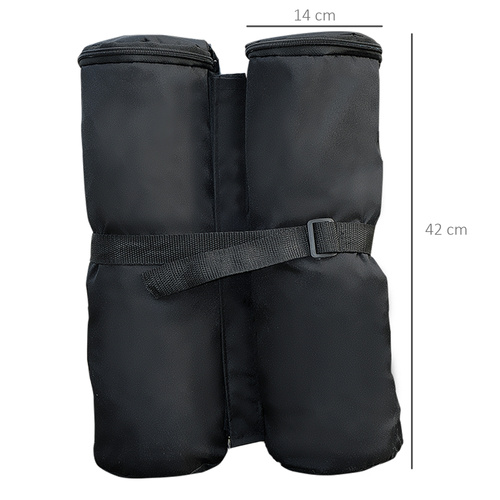 Outsunny 15 kg Heavy Duty Gazebo Weight Sand Bags, 4 pcs Leg Weights Marquee Tent Canopy Base for Trampoline Pop Up Gazebo Tent Parasols