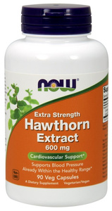 NOW Foods Hawthorn Extract 600mg Extra Strength for Cardiovascular Support 90 Vcaps