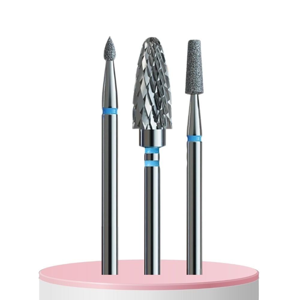 IQ Nails Frezy Węglikowe i Diamentowe dla Leworęcznych Stylistek 3szt