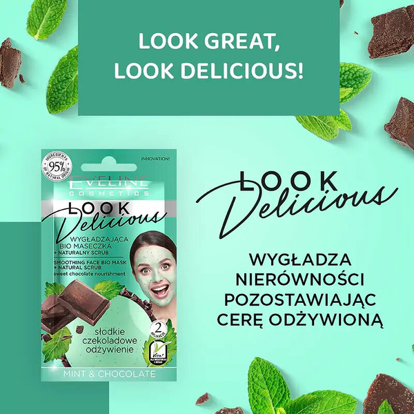 Eveline Look Delicious Smoothing Face Bio Mask with Mint and Chocolate 10ml