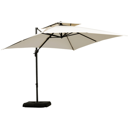 Outsunny Steel Frame Outdoor Roma Cantilever Umbrella