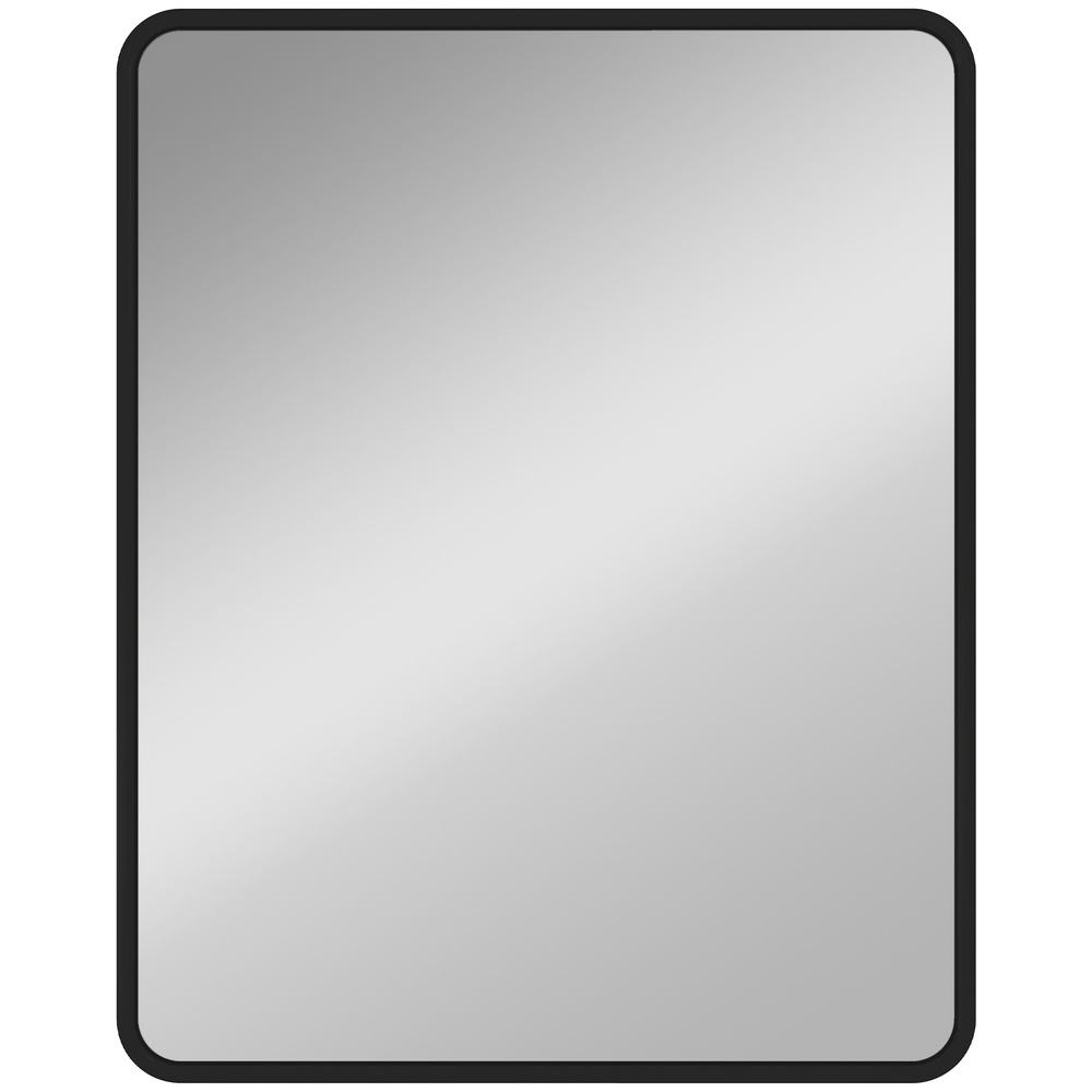 HOMCOM Rectangular Wall Mirror with HD Glass - Black