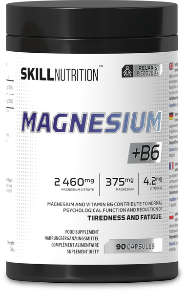 Skill Nutrition Magnez + B6 Suplement Wspierający Układ Nerwowy 90 Kapsułek