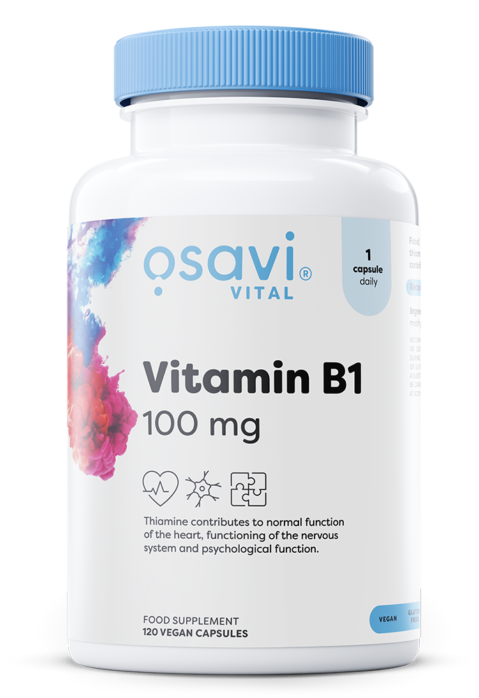 Osavi Vitamin B1 100mg for Energy and Nervous System Function 120 Vegan Caps