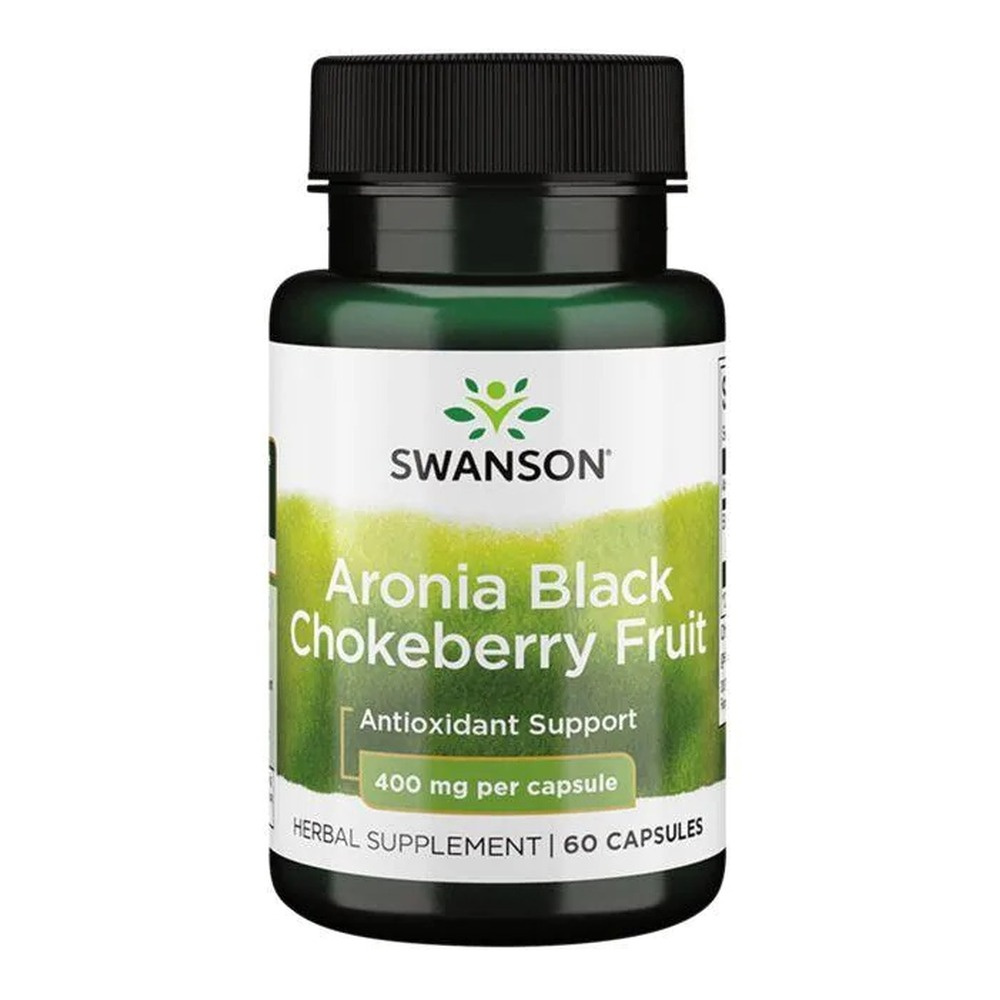 Swanson Aronia Black Chokeberry Fruit 400mg 60 Capsules