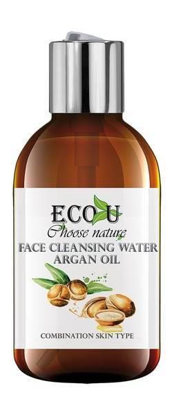 EcoU Face Cleansing Water Hydra-Argan Oil for Combination Skin Type 200ml