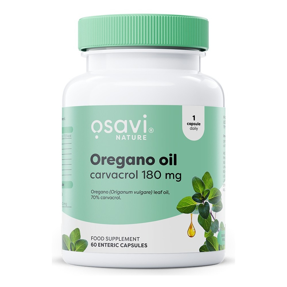Osavi Oregano Oil Carvacrol 180mg 60 enteric caps for immune support