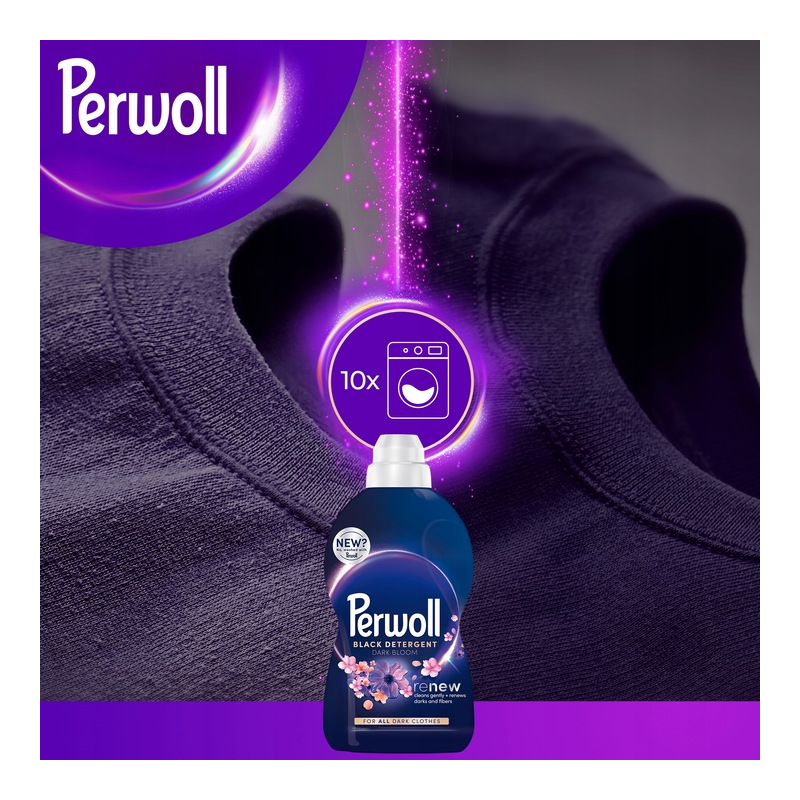 Perwoll Renew Dark Bloom Liquid for Washing Dark Fabrics 1000ml