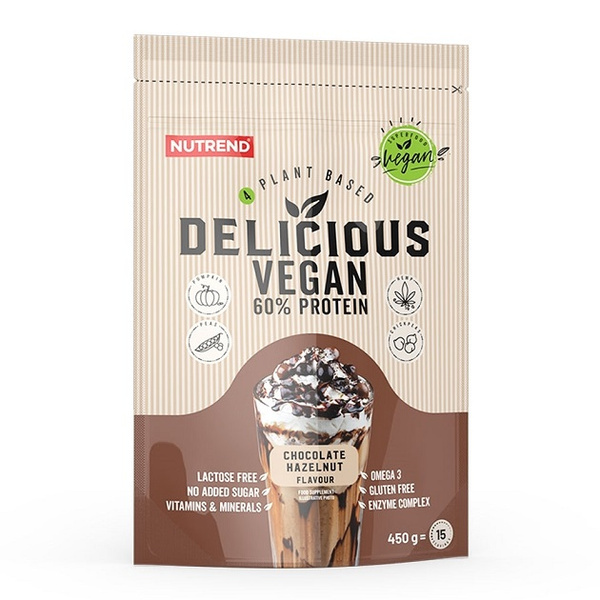 Nutrend Delicious Vegan Protein Chocolate Hazelnut Flavour for Vegans 450g