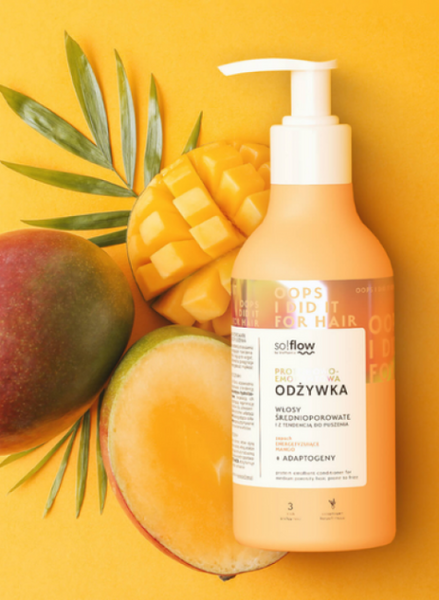 So!Flow Odżywka Proteinowa i Emolientowa dla Włosów Średnioporowatych - 400 ml