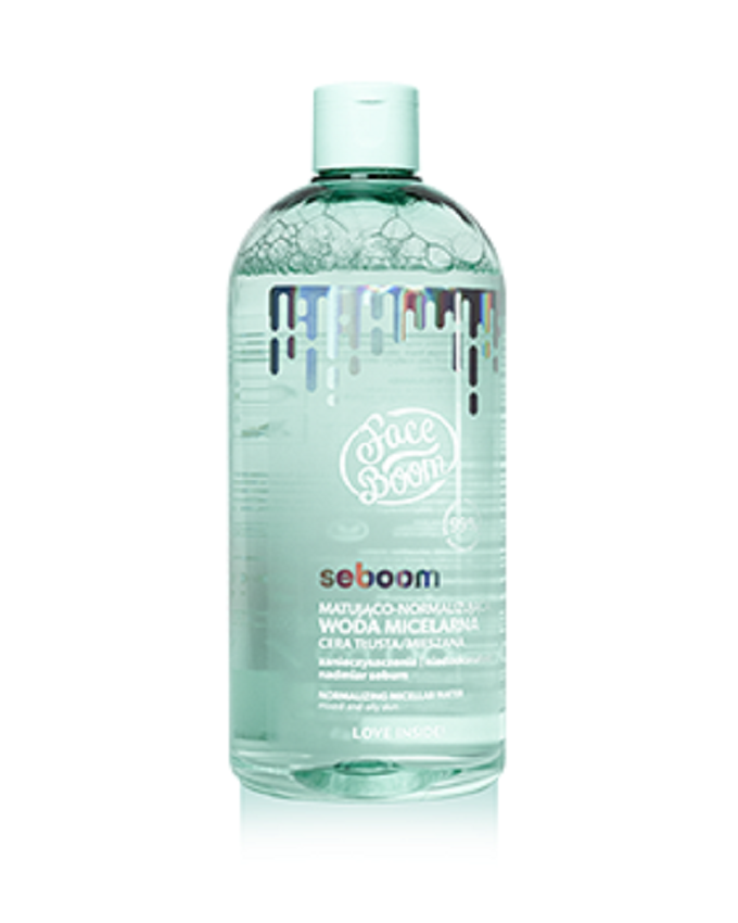 FaceBoom Seboom Matująco-Normalizujaca Woda Micelarna dla Cery Tłustej i Mieszanej 500ml