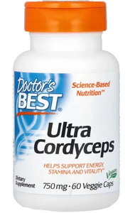 Doctor's Best Ultra Cordyceps 750mg For Energy and Vitality 60 Vcaps