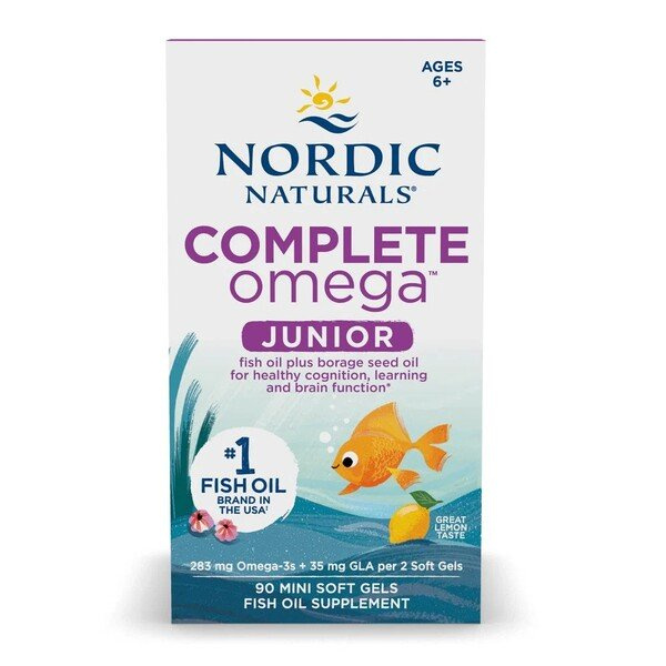 Nordic Naturals Complete Omega Junior Omega 3 6 9 Supplement for Children 90 Mini Softgels