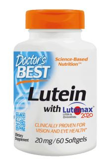 Doctor's Best Luteina z Lutemax 20mg Na Wzrok i Zdrowie Oczu 60 Kapsułek