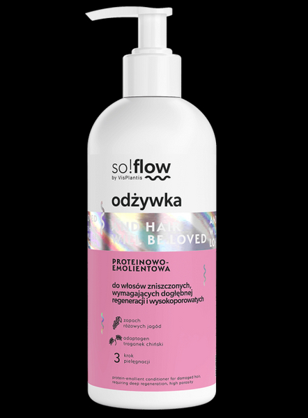 So!Flow by Vis Plantis Odżywka Proteinowo-Emolientowa do Włosów Zniszczonych 300 ml