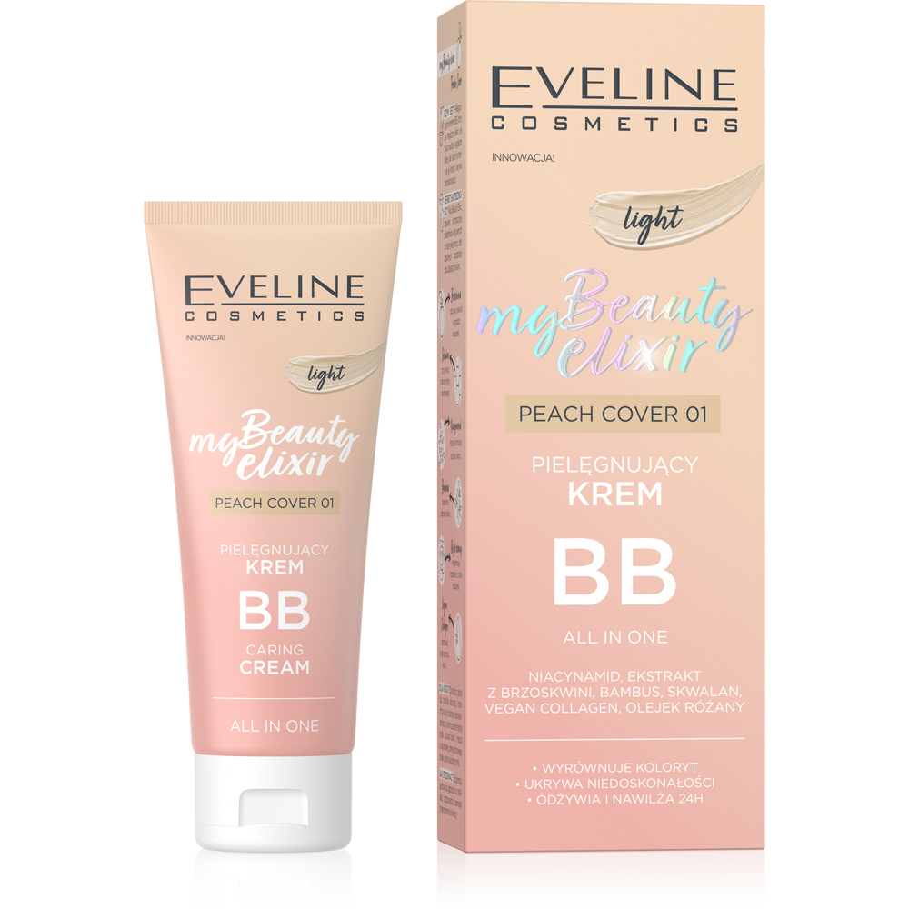 Eveline My Beauty Elixir Nourishing BB Cream All In One Light Peach Cover No. 1 30ml