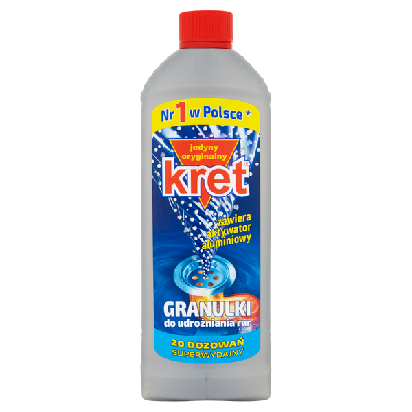 KRET GRANULES For Clogged Pipes And Siphon Contains Aluminium Activator 800g