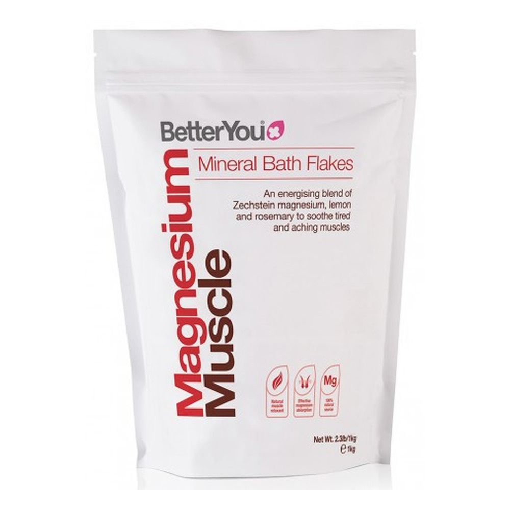 BetterYou Płatki Magnezowe Muscle Na Regenerację Mięśni po Treningu 1000g