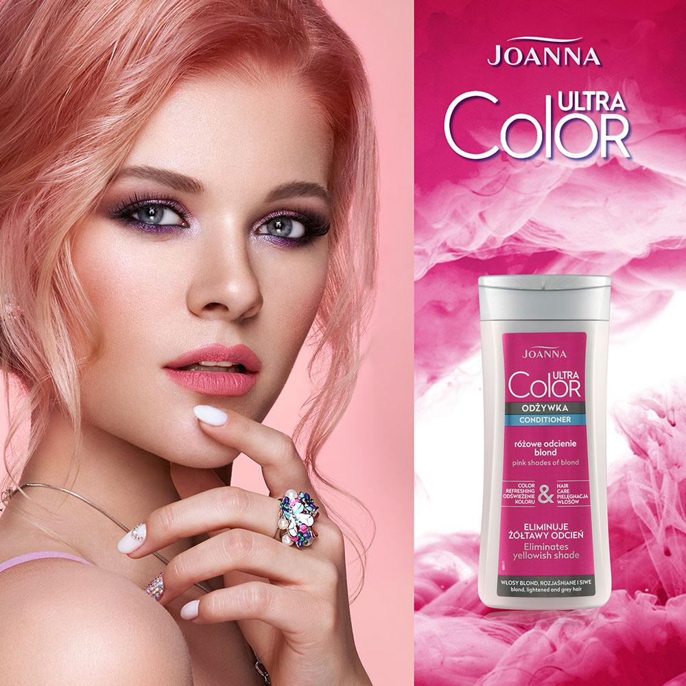 Joanna Ultra Colour Odżywka do Włosów Różowe Odcienie Blond 200g