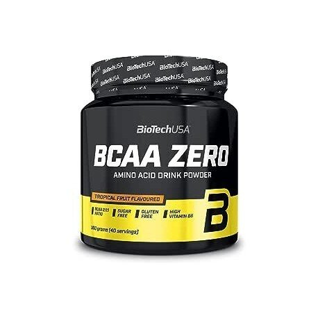 BioTechUSA BCAA Zero Aminokwasy w Proszku Owoce Tropikalne Na Budowę Mięśni i Energię 360g