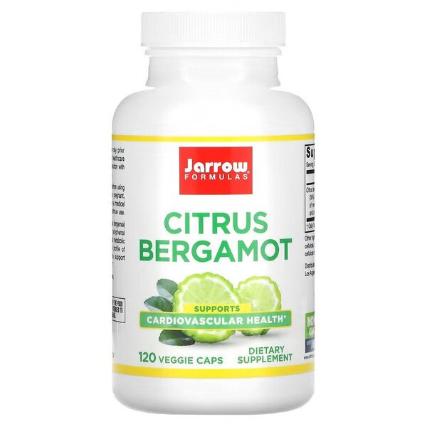 Jarrow Formulas Citrus Bergamot Extract For Cardiovascular and Metabolic Health Support 120 Vcaps