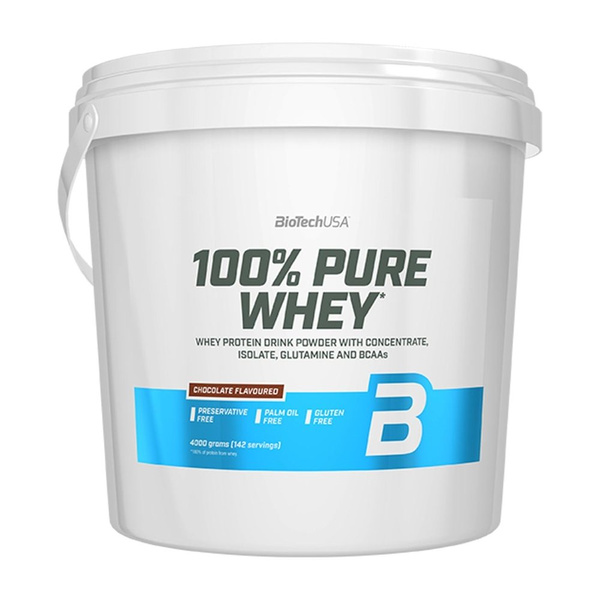 BioTechUSA 100% Pure Whey Protein Powder Bourbon Vanilla For Muscle Growth and Recovery 4000g