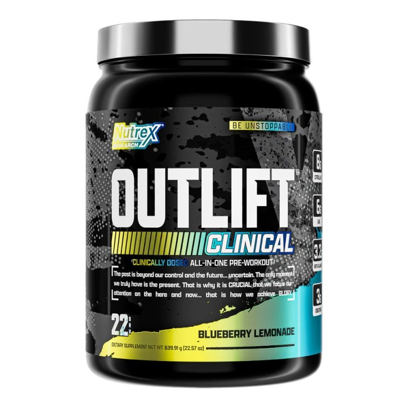 Nutrex OutLift Clinical Pre-workout Powder for Energy, Pump and Focus 640g