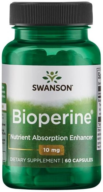 Swanson Bioperine 10mg Bioperyna Wspomaga Metabolizm 60 Kapsułek