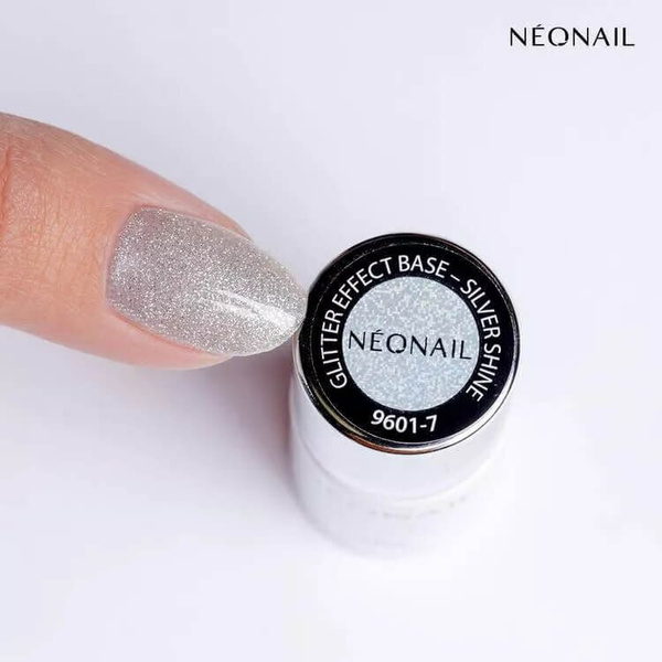 NeoNail UV/LED Soak Off Glitter Effect Base Silver Shine 7.2ml