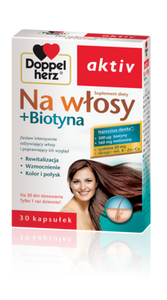 Doppelherz Aktiv Na Włosy + Biotyna Wzmacnia I Regeneruje Włosy 30 Tabletek