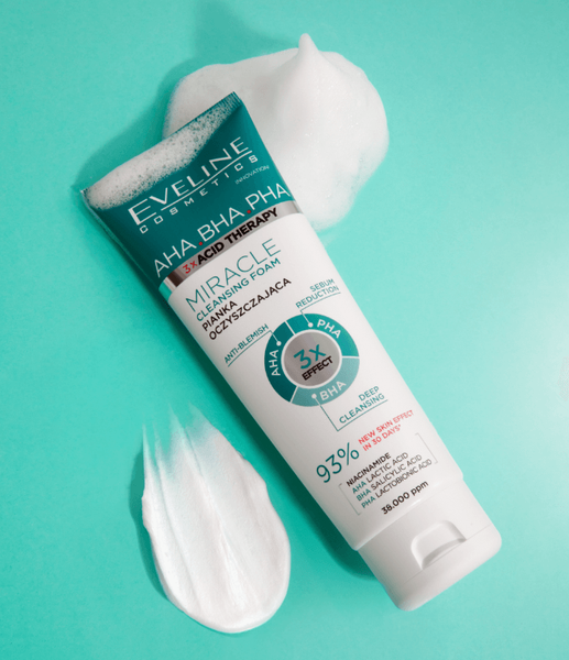 Eveline 3 x Acid Therapy Pianka Oczyszczająca dla Skóry Problematycznej 140ml