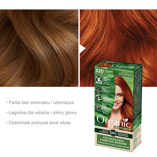 Joanna Organic Vegan Cocoa Hair Dye No. 320 Flaming 1 Piece