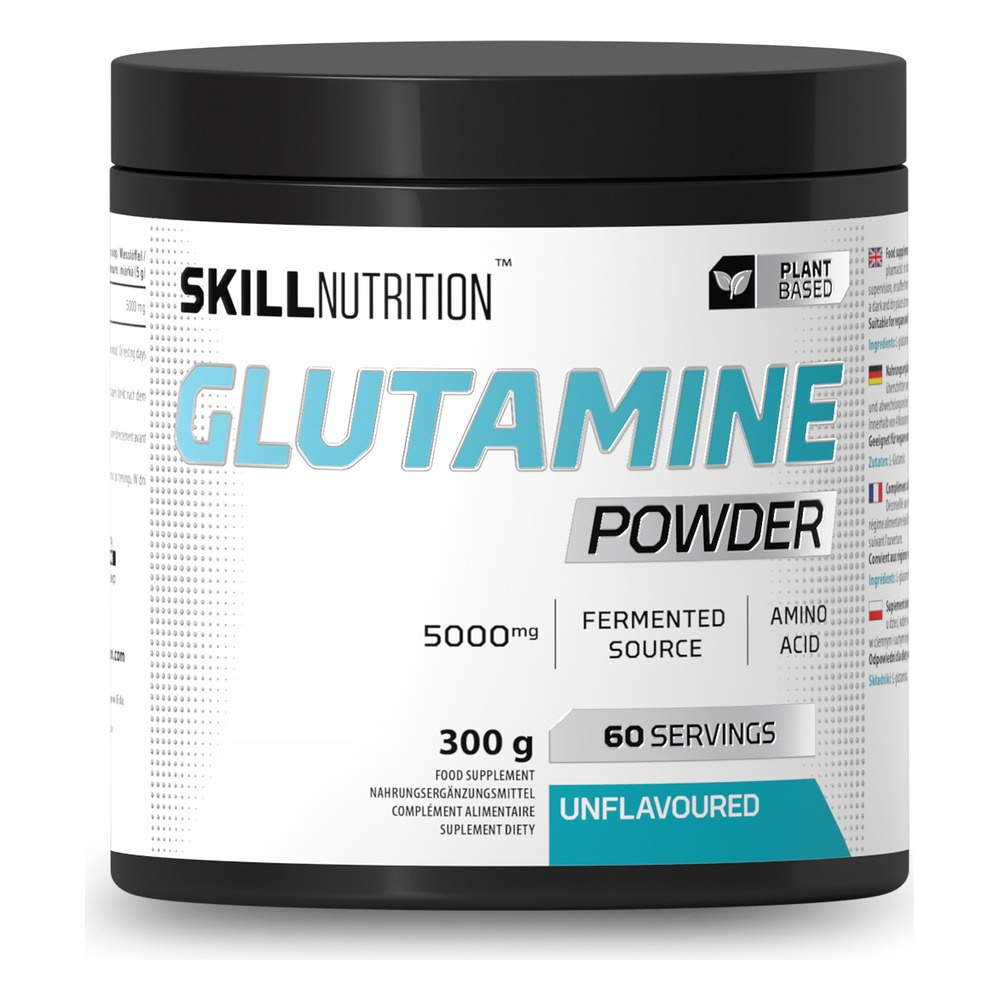 Skill Nutrition Glutamina w Proszku Bezsmakowa Na Regenerację Mięśni 300g