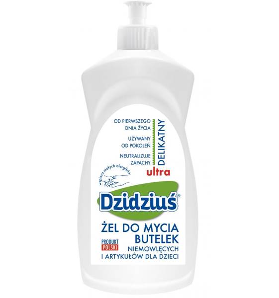 Dzidziuś Ultra Delikatny Żel do Mycia Butelek i Artykułów dla Niemowląt 500ml