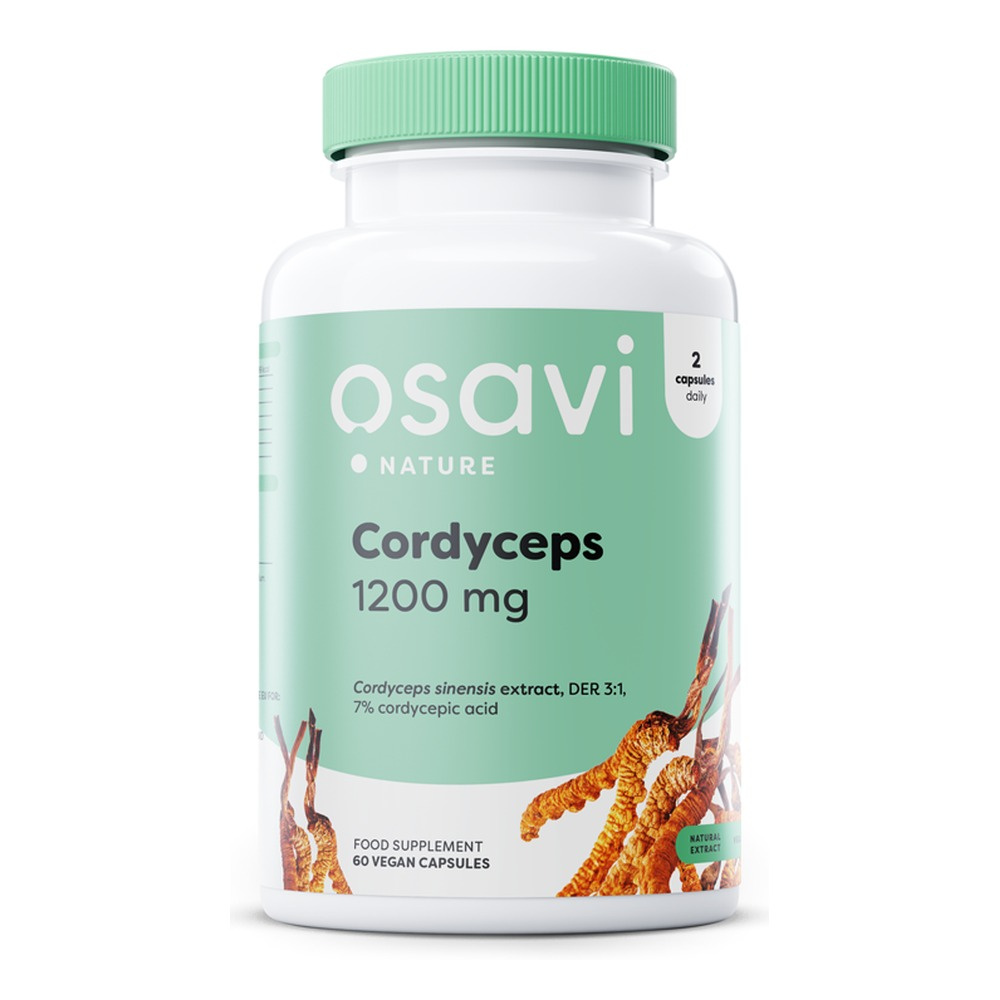Osavi Kordyceps 1200mg Na Energię 60 Kapsułek Wegańskich