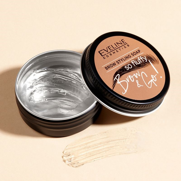Eveline Brow & Go Żelowe Mydło do Stylizacji Brwi Naturalny Efekt Vegan 25g