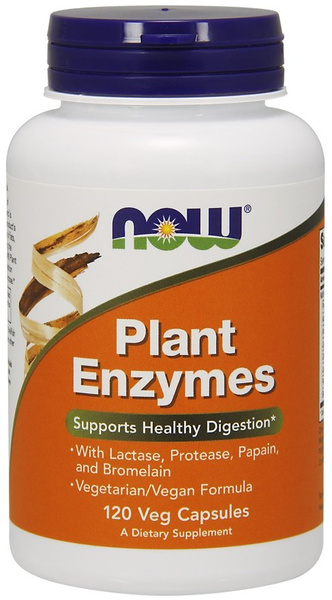 Now Foods Plant Enzymes Wspomaga Trawienie 120 Kapsułek