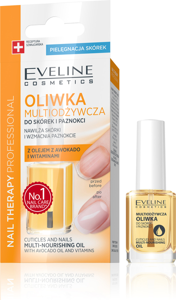 Eveline Nail Therapy Multiodżywcza Oliwka do Paznokci z Olejkiem Avocado i Witaminami 12ml